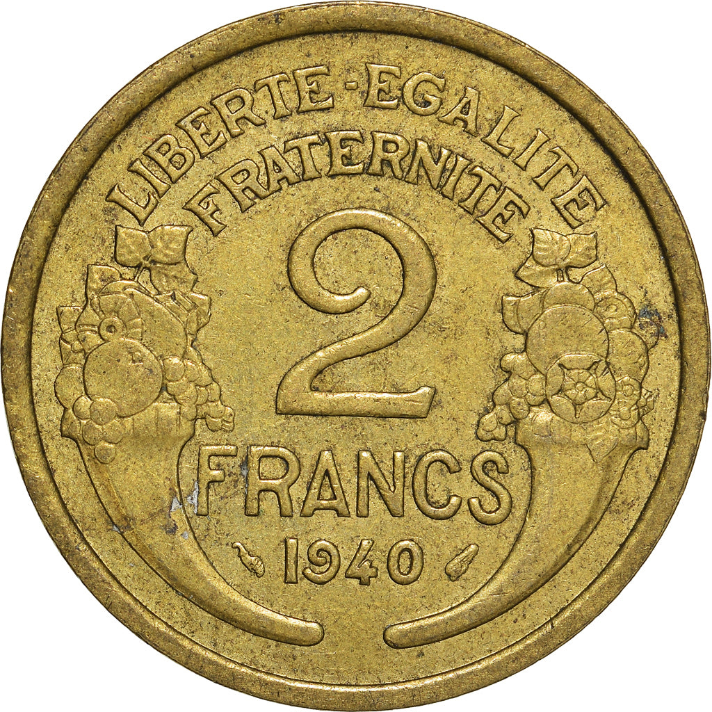 Moeda, França, 2 Francs, 1940