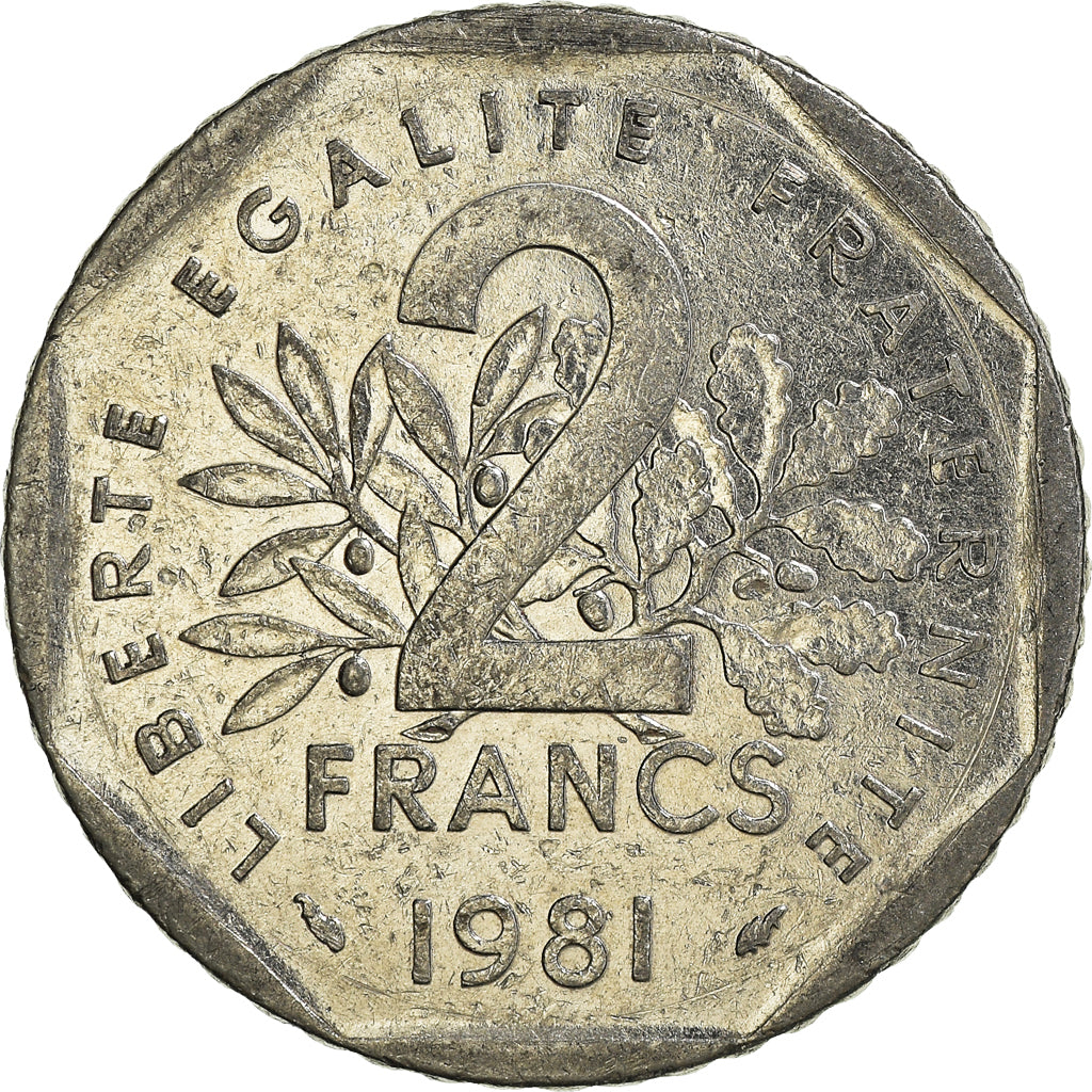 Moneta, Francia, 2 Francs, 1981