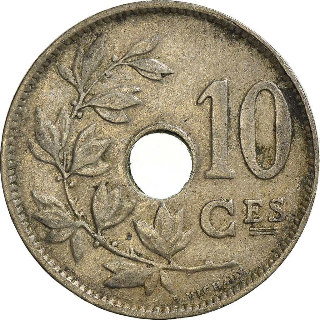 Moeda, Bélgica, 10 Centimes, 1923