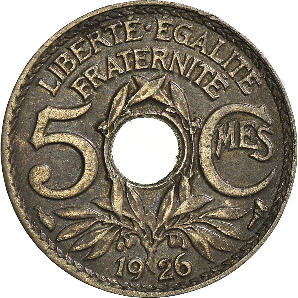 Moneda, Francia, 5 Centimes, 1926