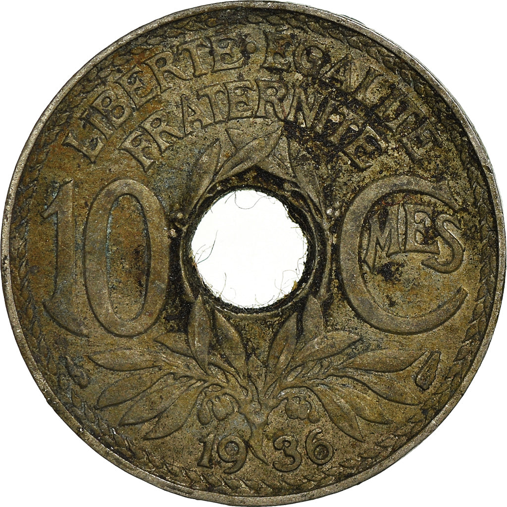Moneta, Francia, 10 Centimes, 1936