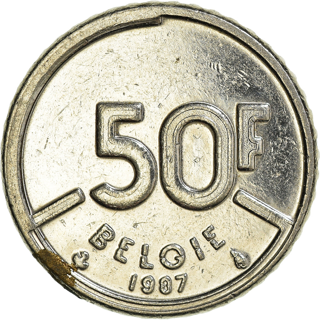 Münze, Belgien, 50 Francs, 50 Frank, 1987