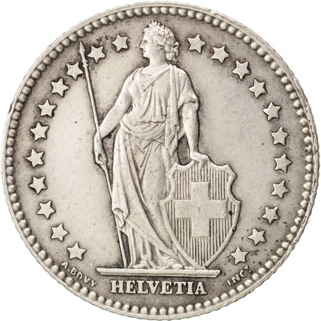 Switzerland, Franc, 1894, Paris, EF(40-45), Silver, KM:24