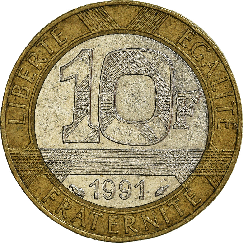Coin, France, 10 Francs, 1991