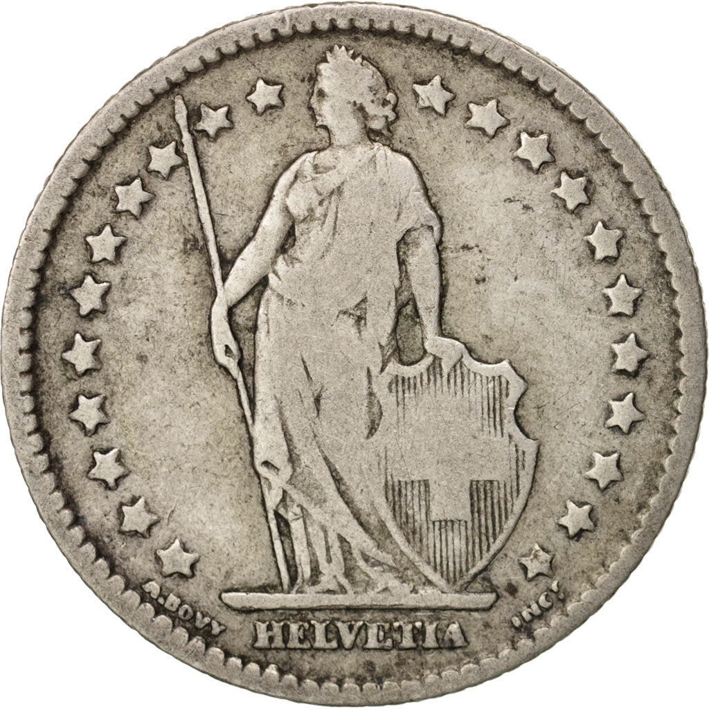 Svizzera, Franc, 1899, Bern, MB, Argento, KM:24