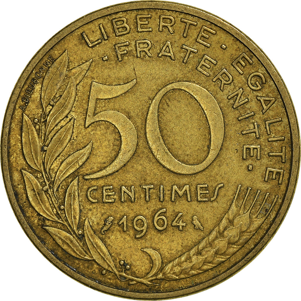 Monnaie, France, 50 Centimes, 1964