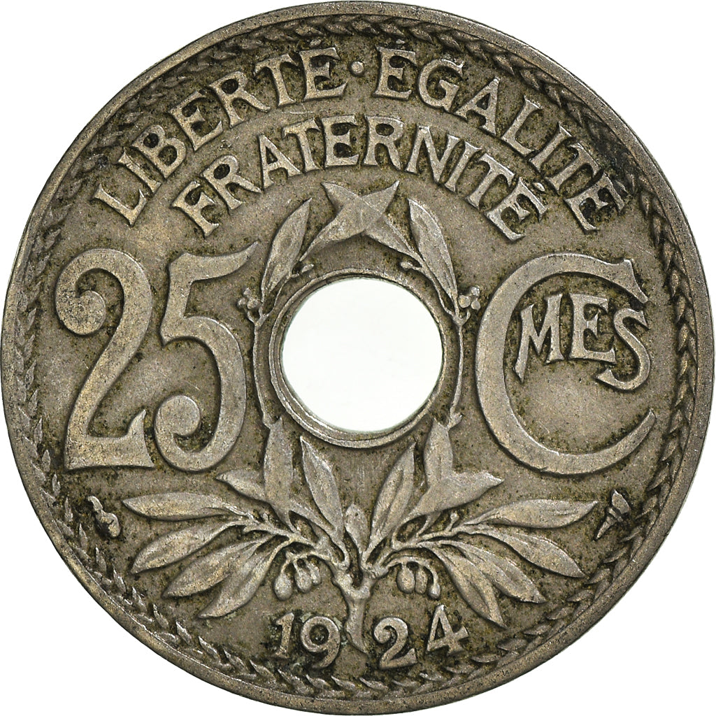 Munten, Frankrijk, 25 Centimes, 1924