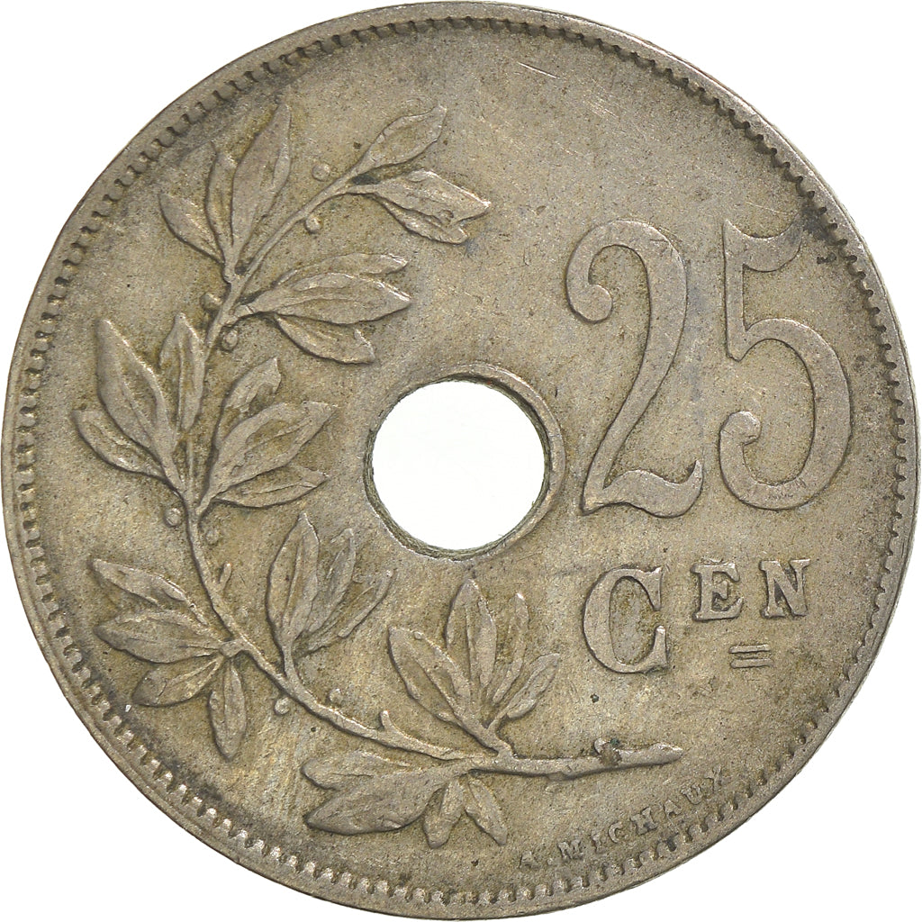 Moneta, Belgia, 25 Centimes, 1928