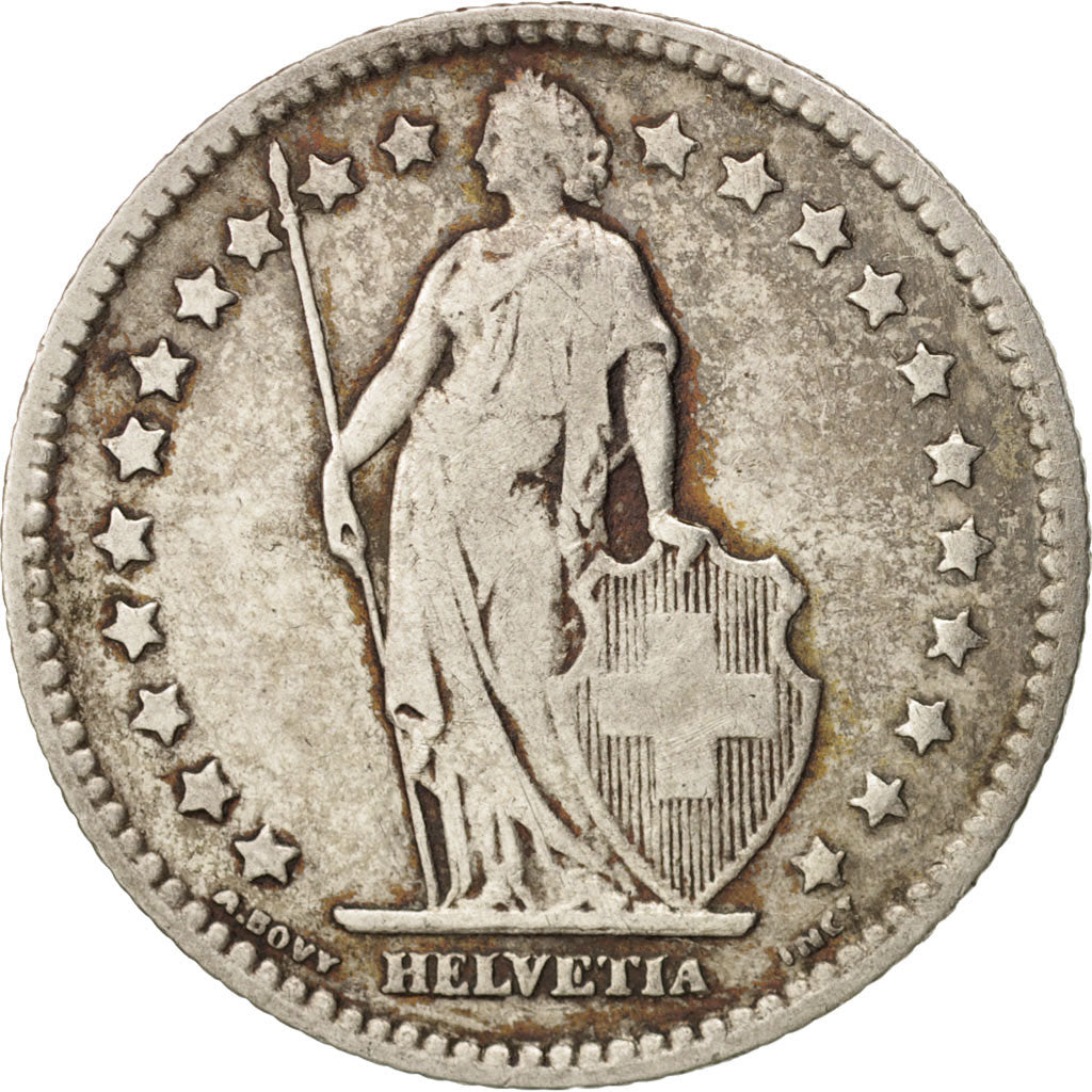 Svizzera, Franc, 1904, Bern, MB+, Argento, KM:24