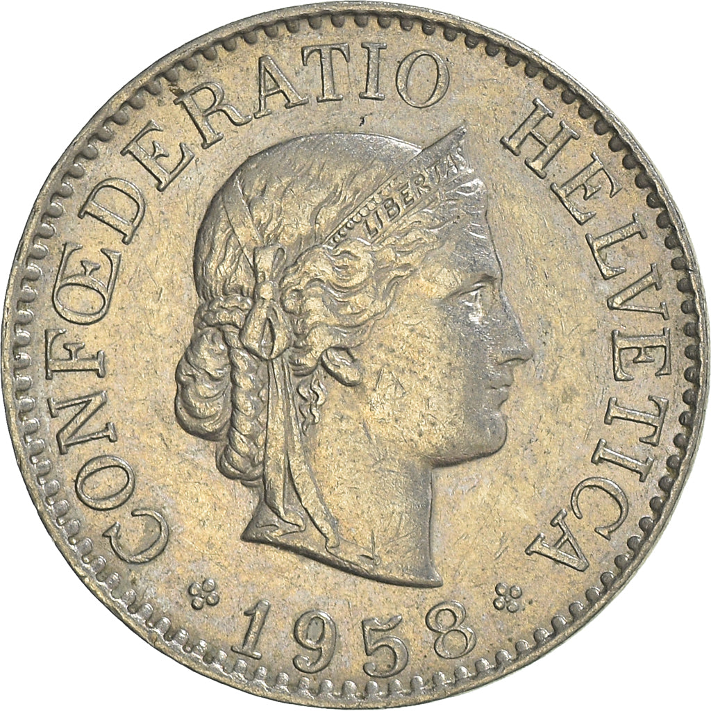 Coin, Switzerland, 10 Rappen, 1958