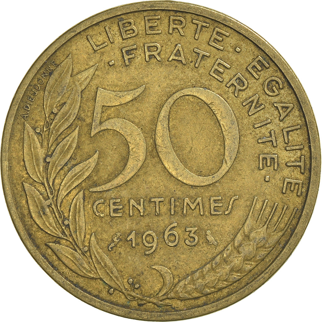 Monnaie, France, 50 Centimes, 1963
