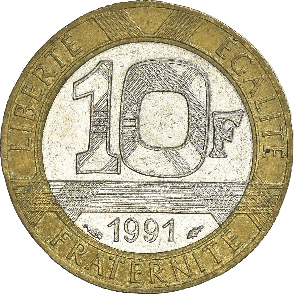 Coin, France, 10 Francs, 1991