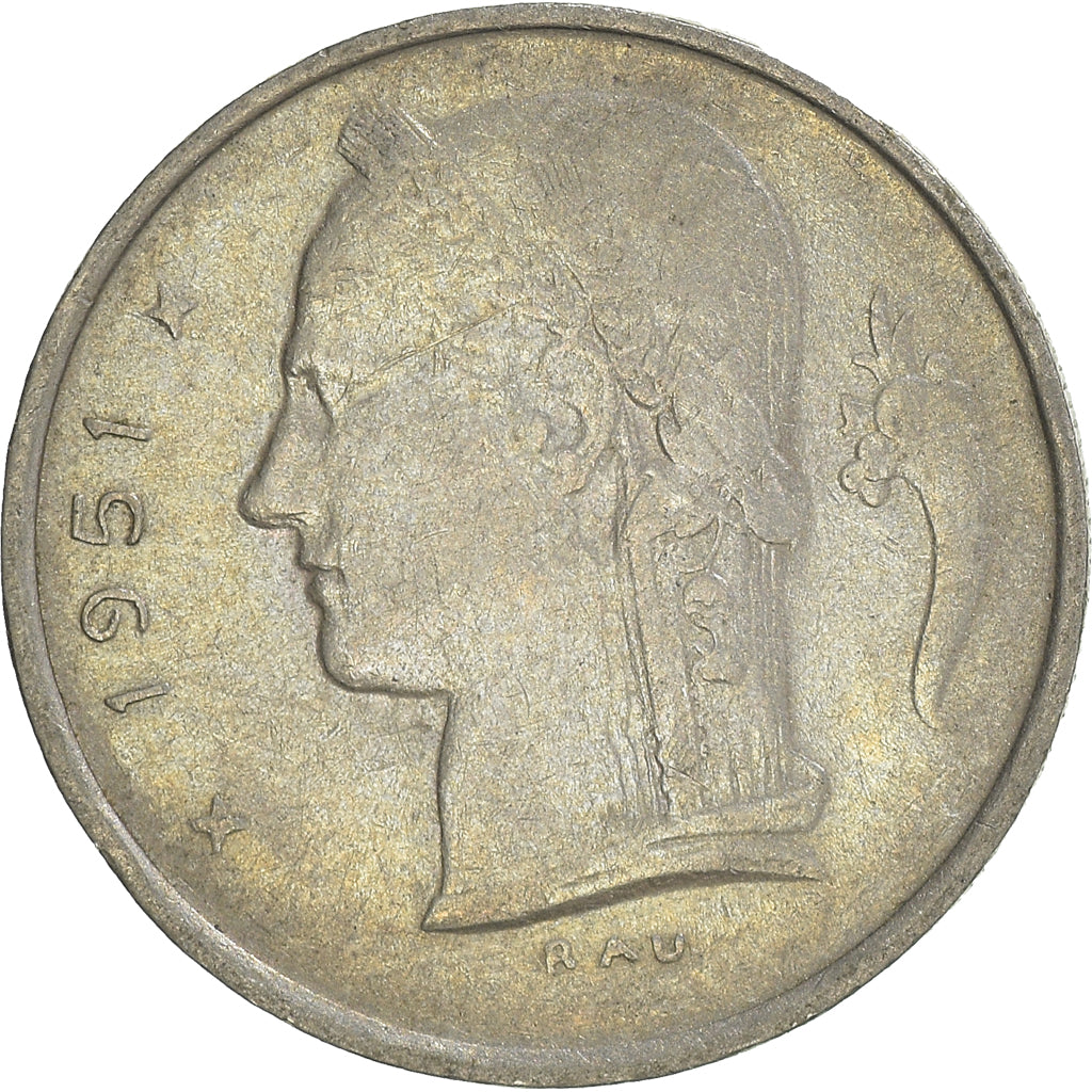 Münze, Belgien, Franc, 1951