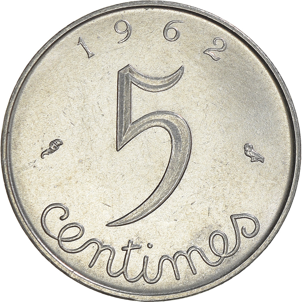 Moneta, Francia, 5 Centimes, 1962