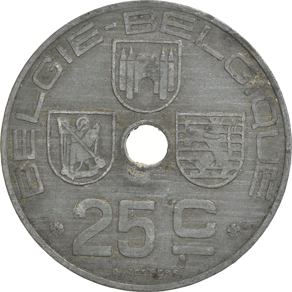 Moneta, Belgio, 25 Centimes, 1945