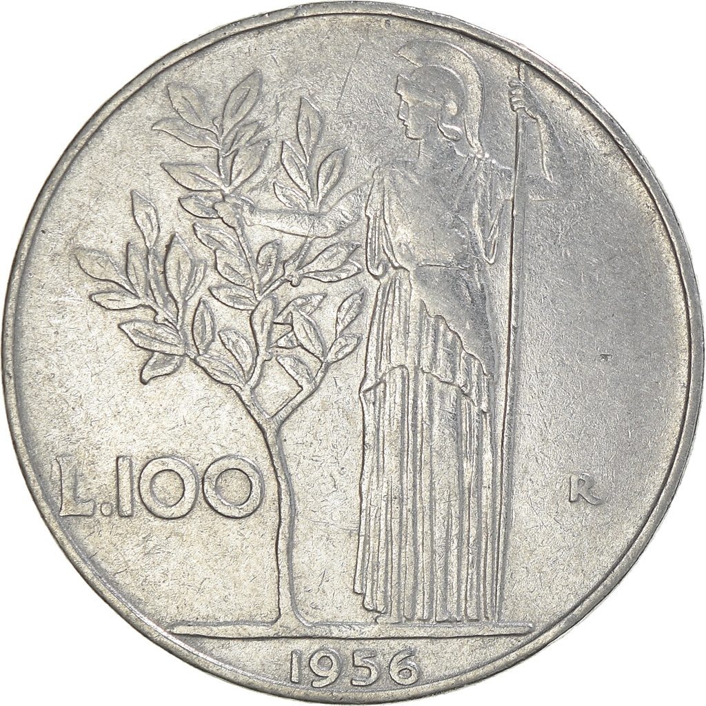 Moneda, Italia, 100 Lire, 1956