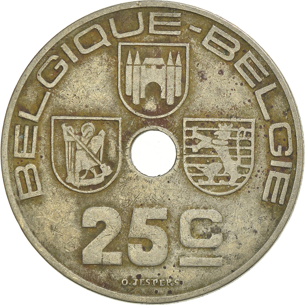 Munten, België, 25 Centimes, 1938