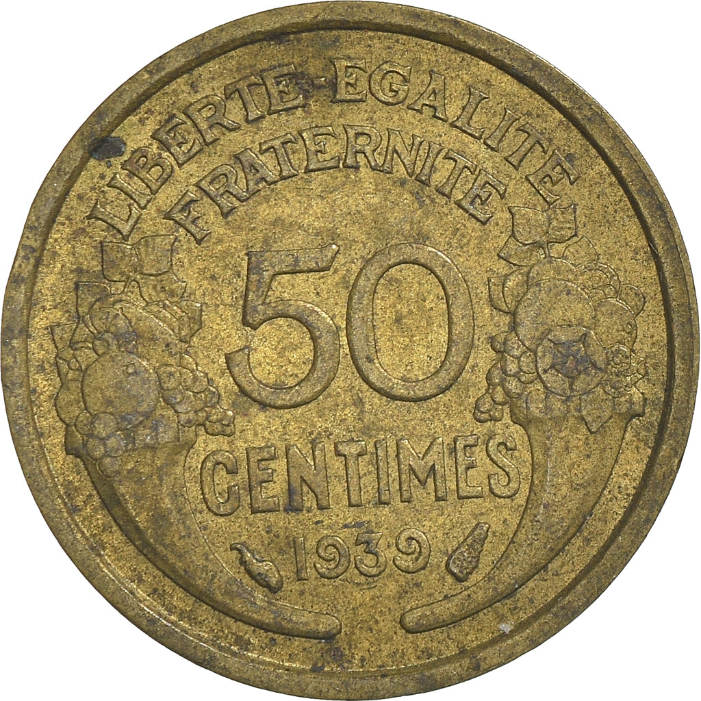 Münze, Frankreich, 50 Centimes, 1939