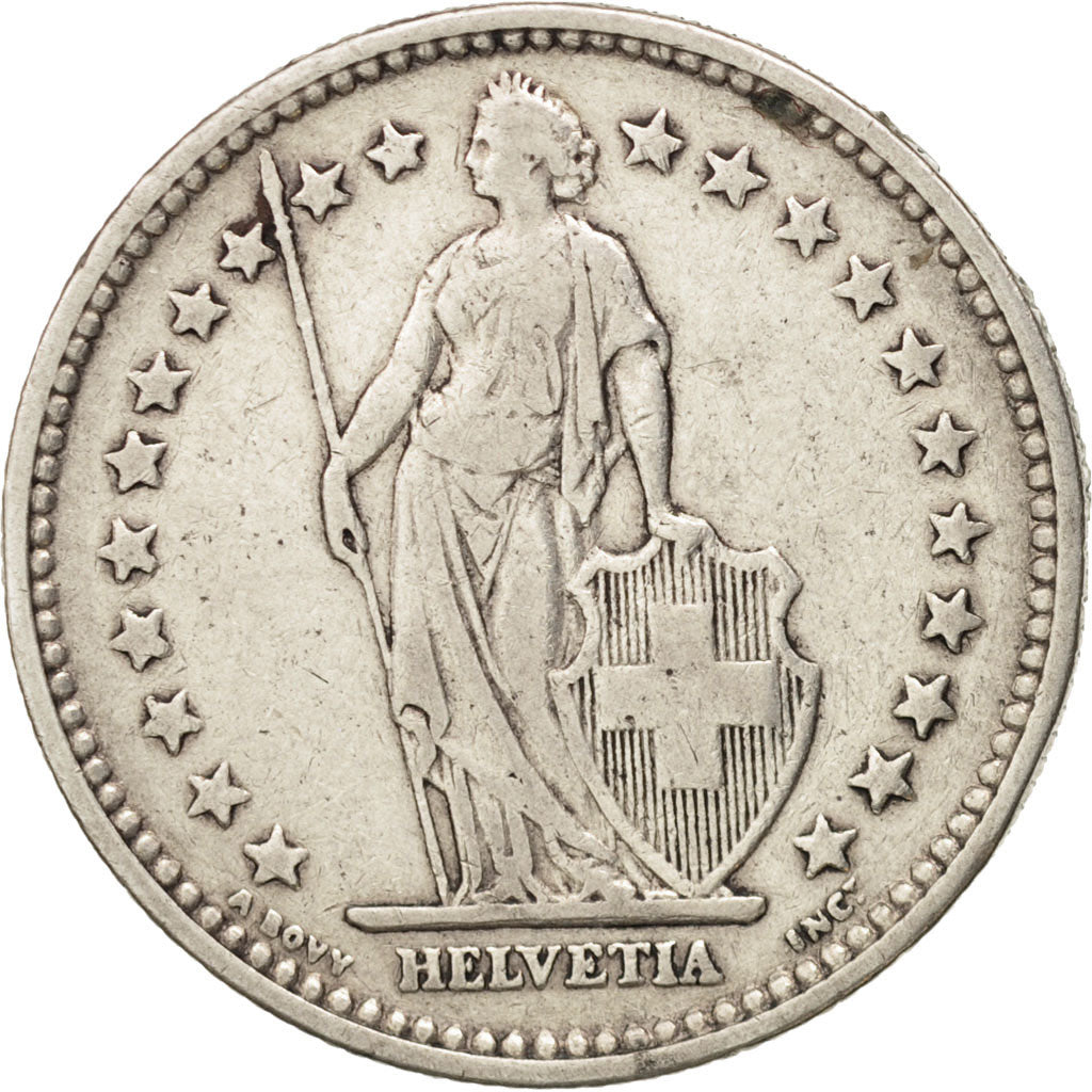 Coin, Switzerland, 2 Francs, 1905, Bern, VF(30-35), Silver, KM:21