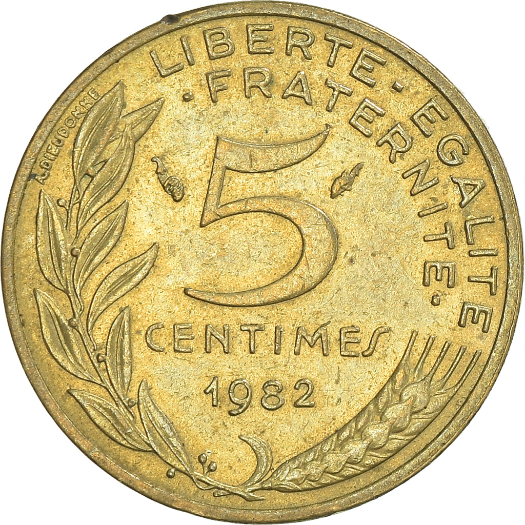 Münze, Frankreich, 5 Centimes, 1982