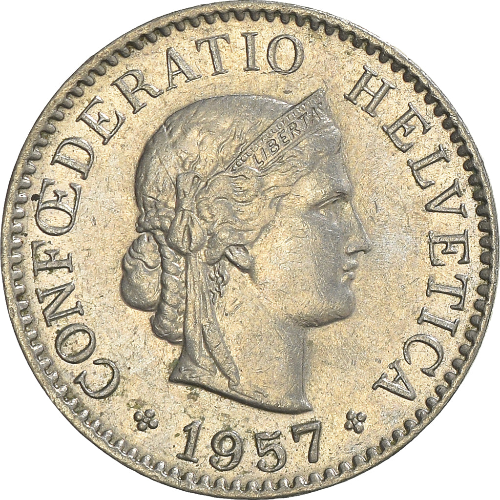 Coin, Switzerland, 5 Rappen, 1957