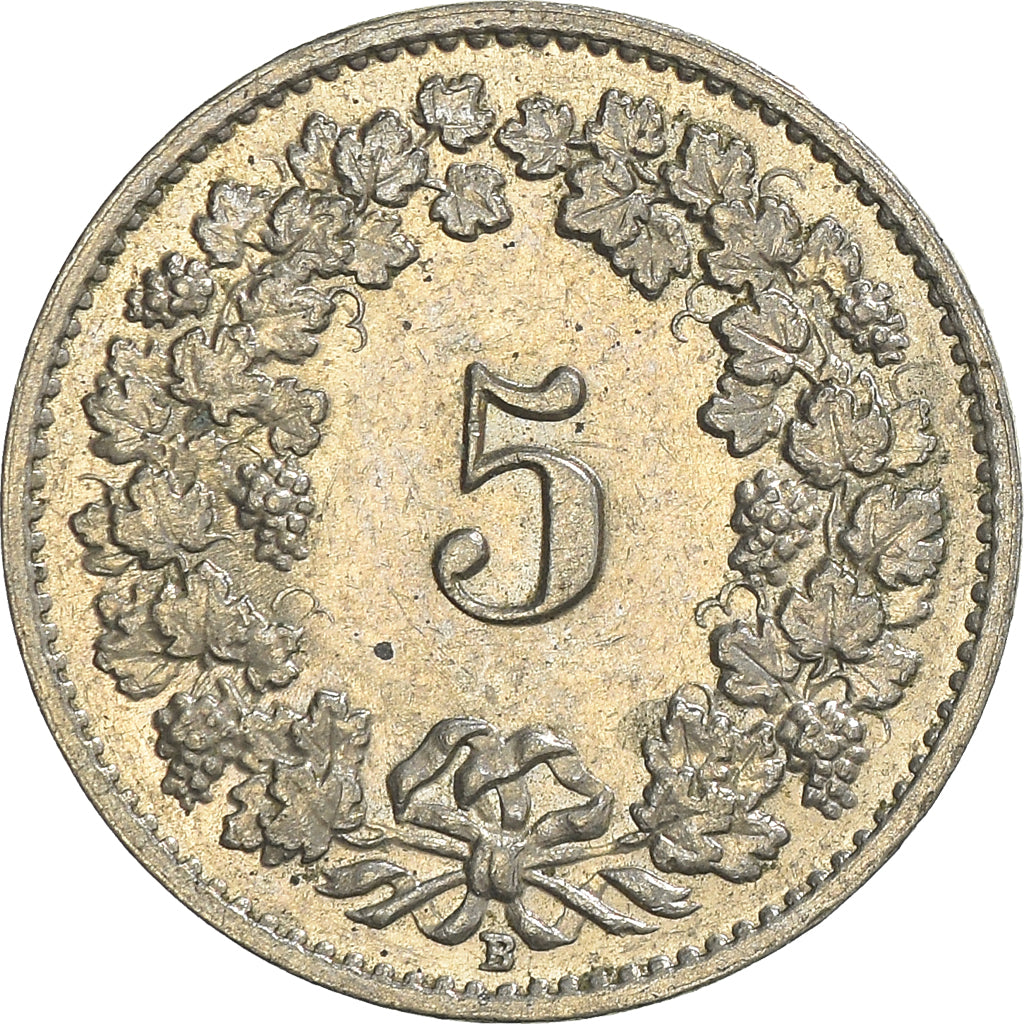 Coin, Switzerland, 5 Rappen, 1957
