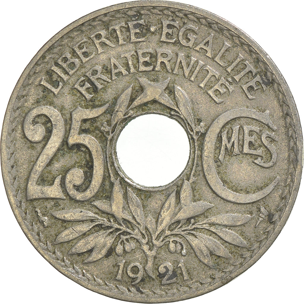 Moeda, França, 25 Centimes, 1921