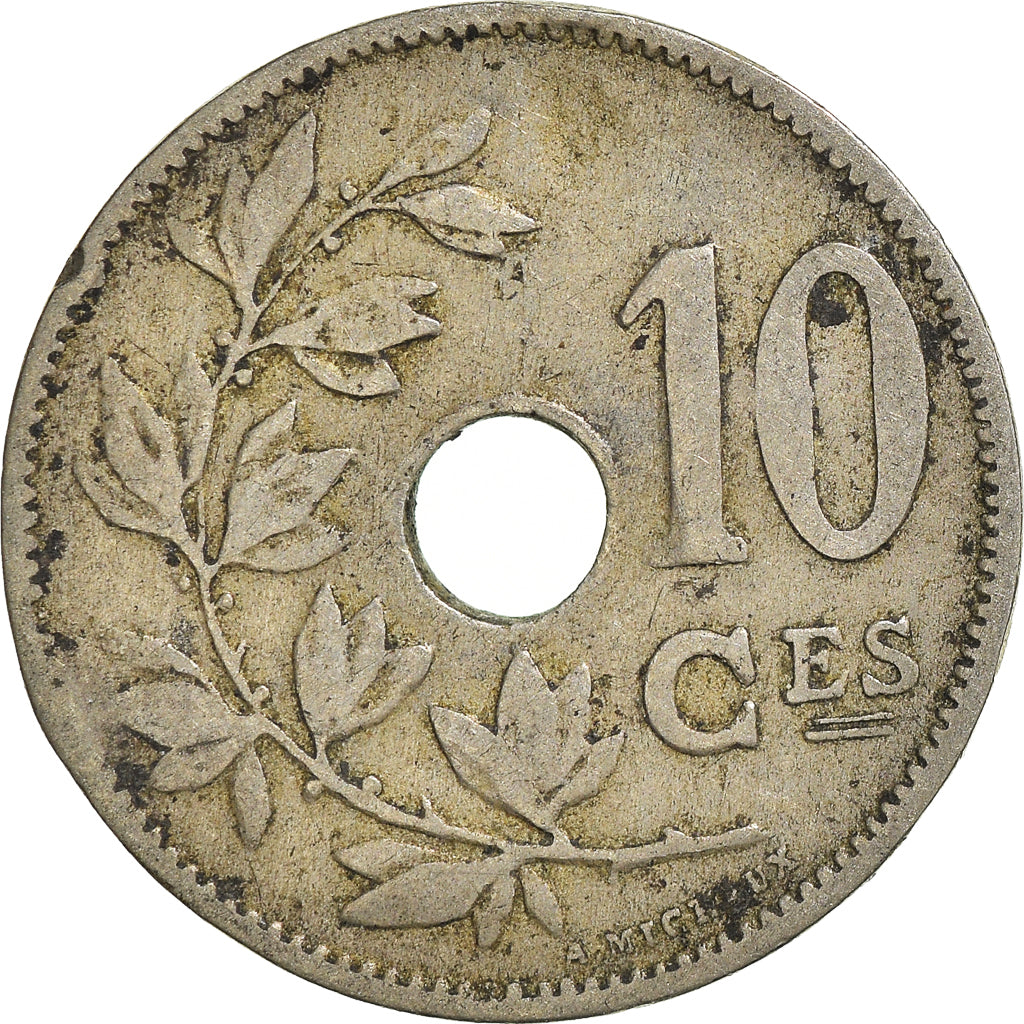 Moeda, Bélgica, 10 Centimes, 1902