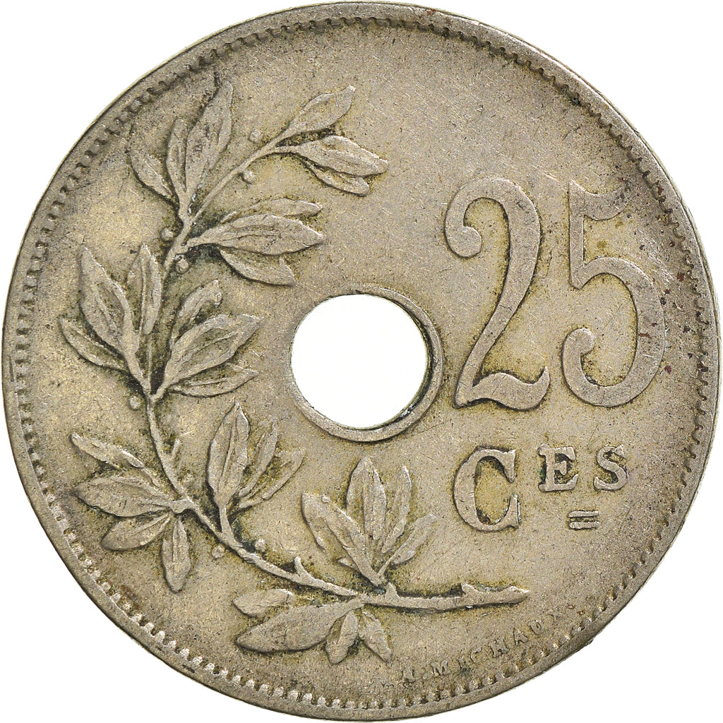 Moeda, Bélgica, 25 Centimes, 1927