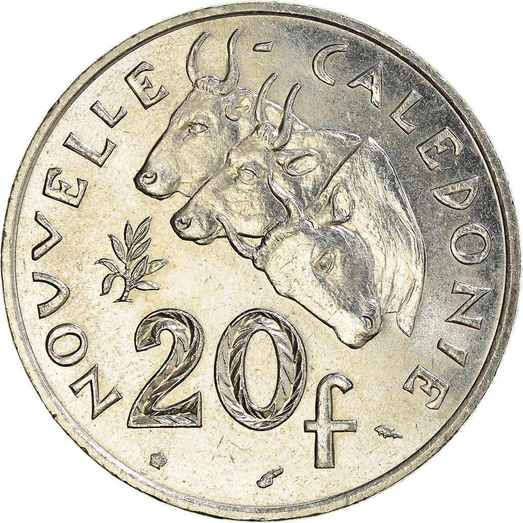 Münze, Neukaledonien, 20 Francs, 1986