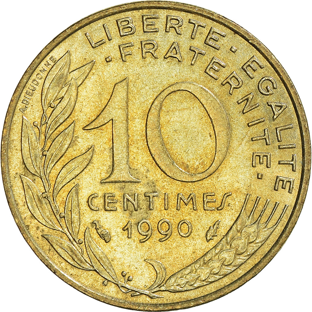 Münze, Frankreich, 10 Centimes, 1990