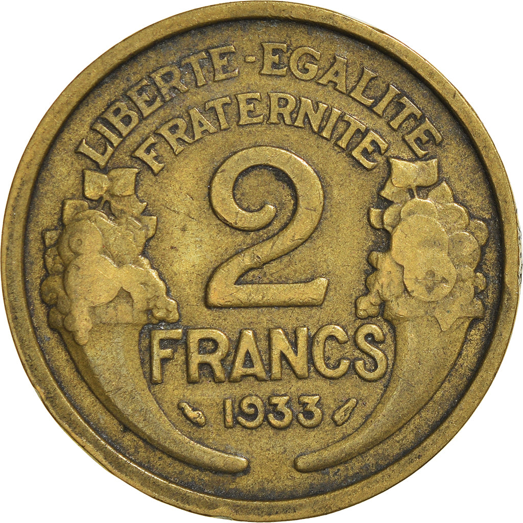 Moneta, Francia, 2 Francs, 1933