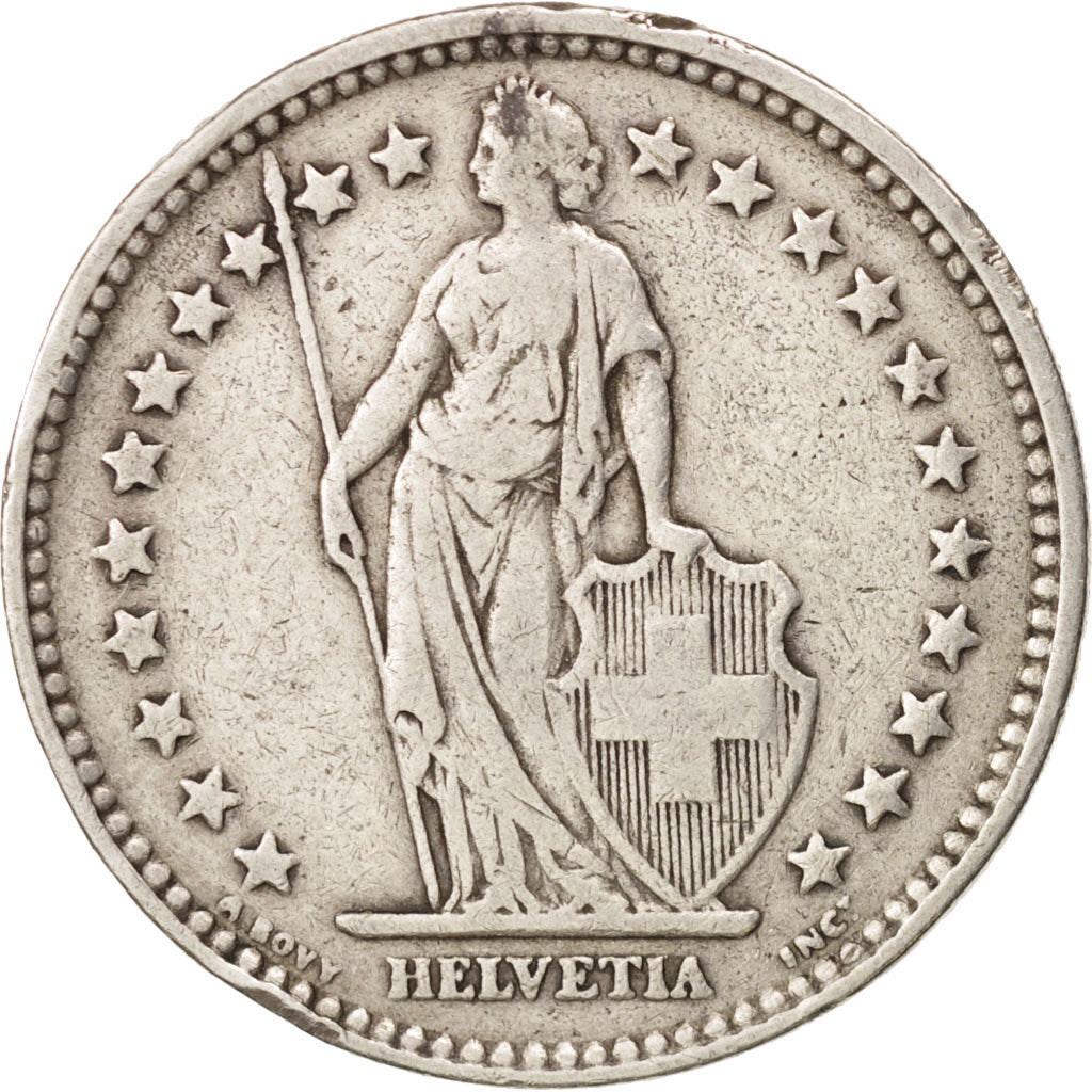 Coin, Switzerland, 2 Francs, 1920, Bern, VF(30-35), Silver, KM:21