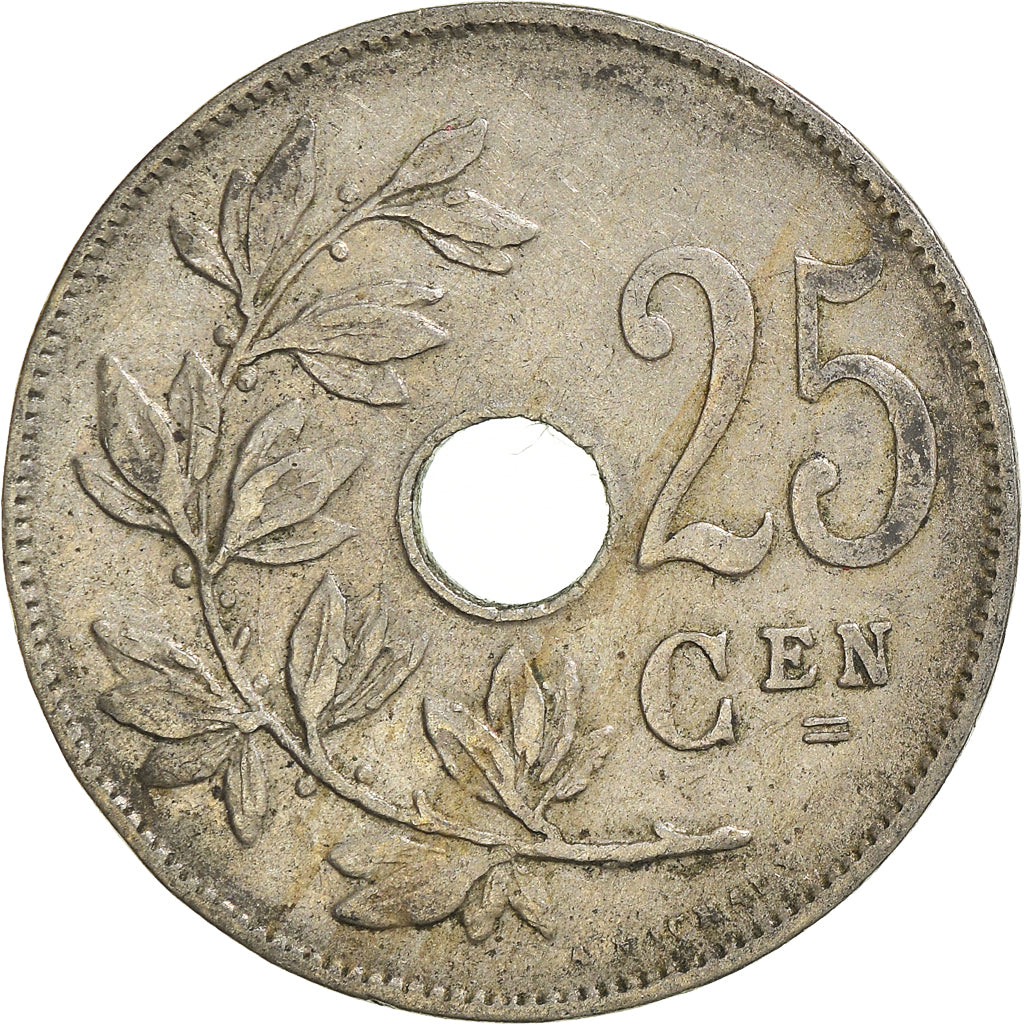 Moneda, Bélgica, 25 Centimes, 1927