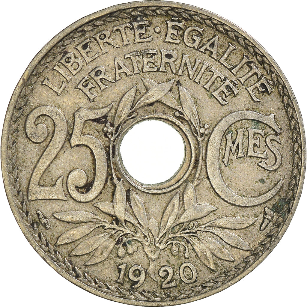 Moeda, França, 25 Centimes, 1920