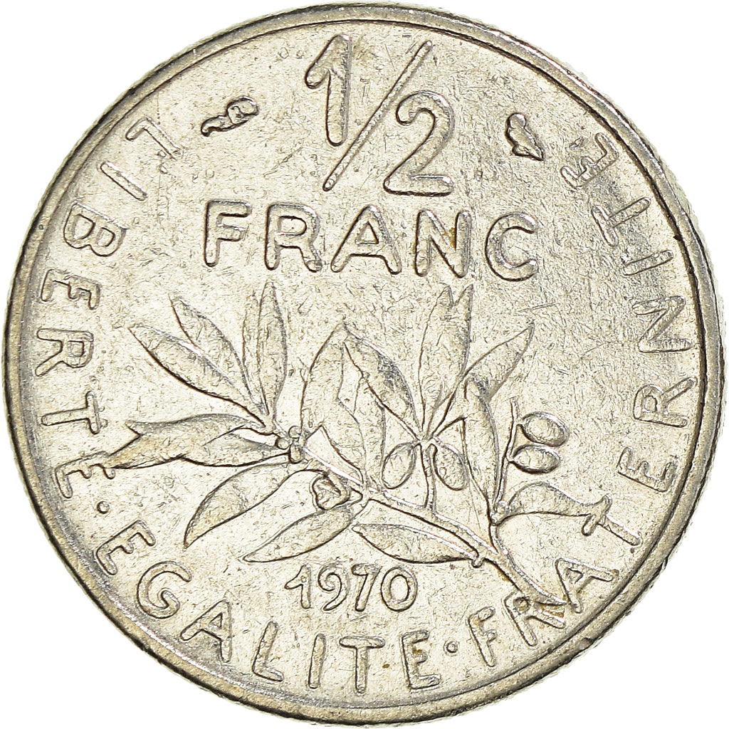 Monnaie, France, 1/2 Franc, 1970