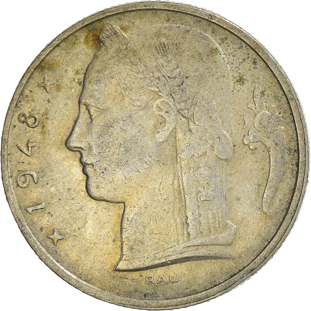 Coin, Belgium, 5 Francs, 5 Frank, 1948