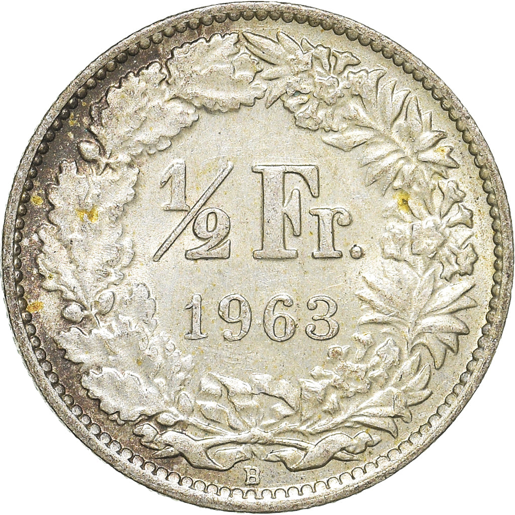 Münze, Schweiz, 1/2 Franc, 1963