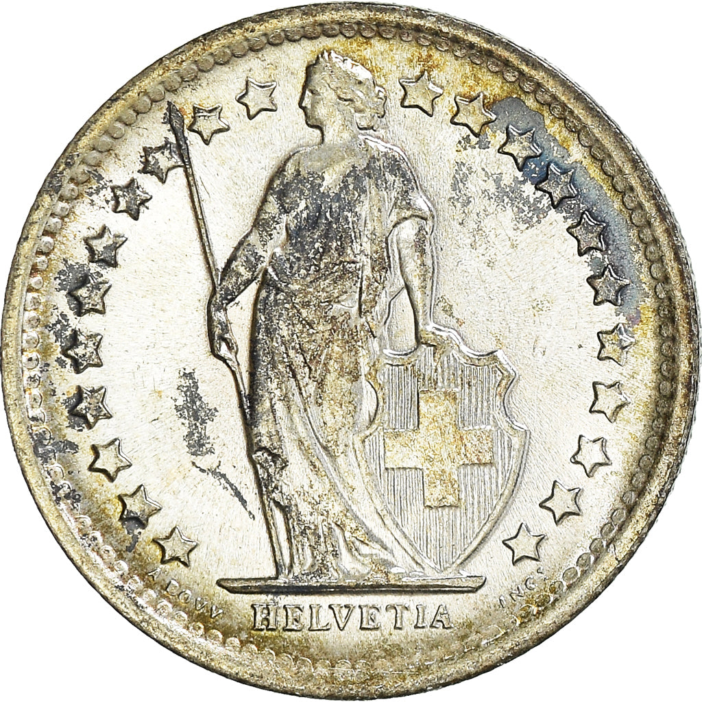 Coin, Switzerland, 1/2 Franc, 1965