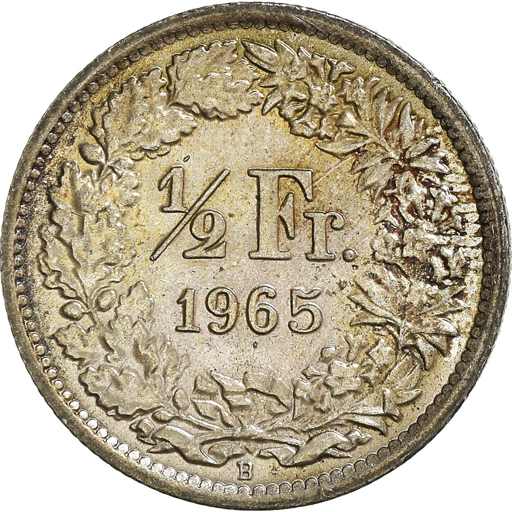 Coin, Switzerland, 1/2 Franc, 1965