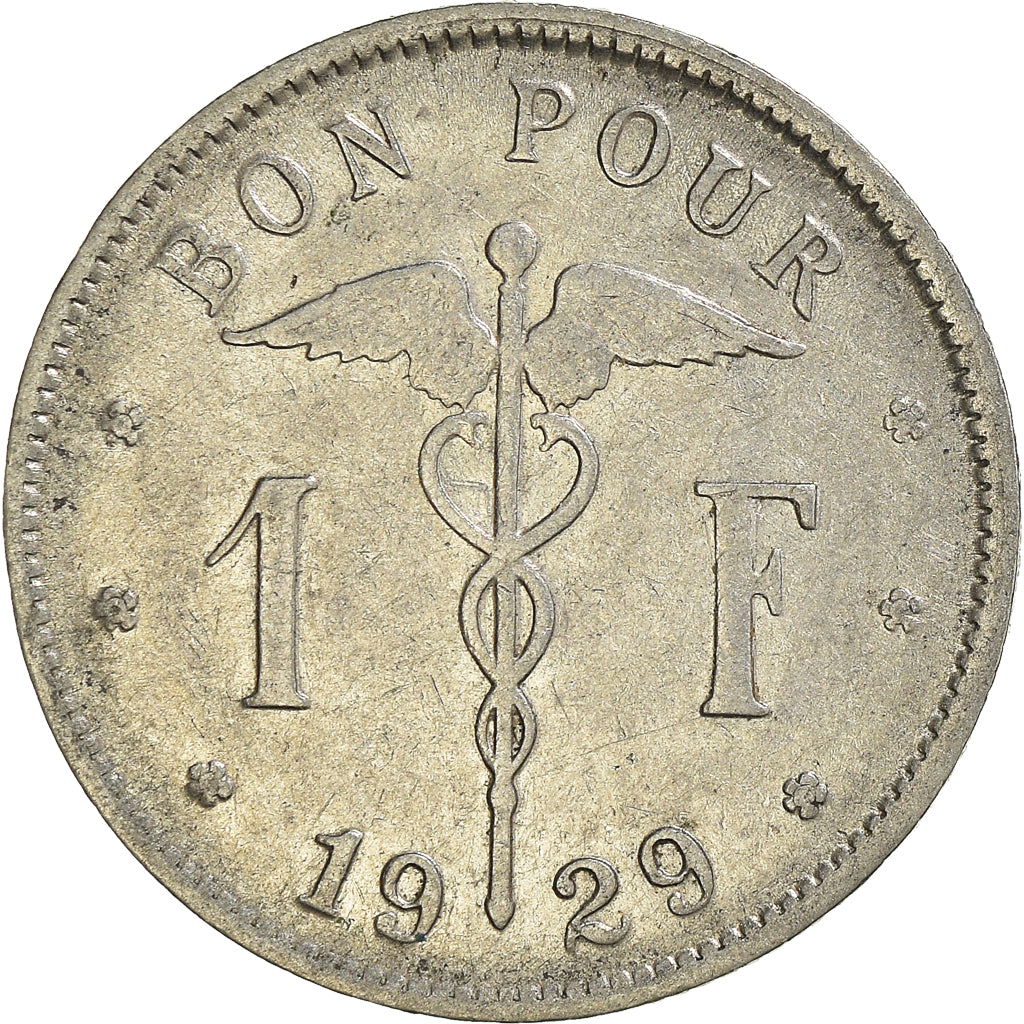 Münze, Belgien, Franc, 1929