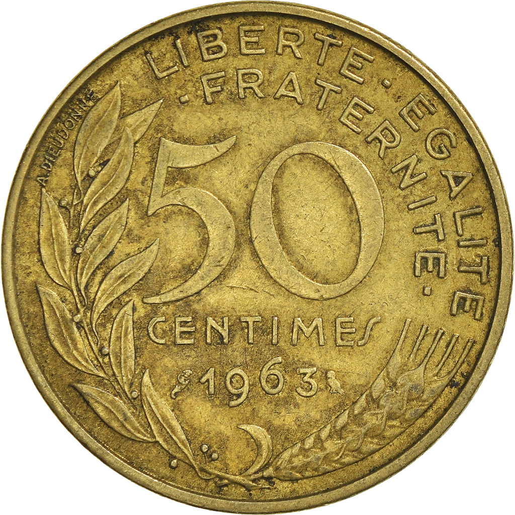 Monnaie, France, 50 Centimes, 1963