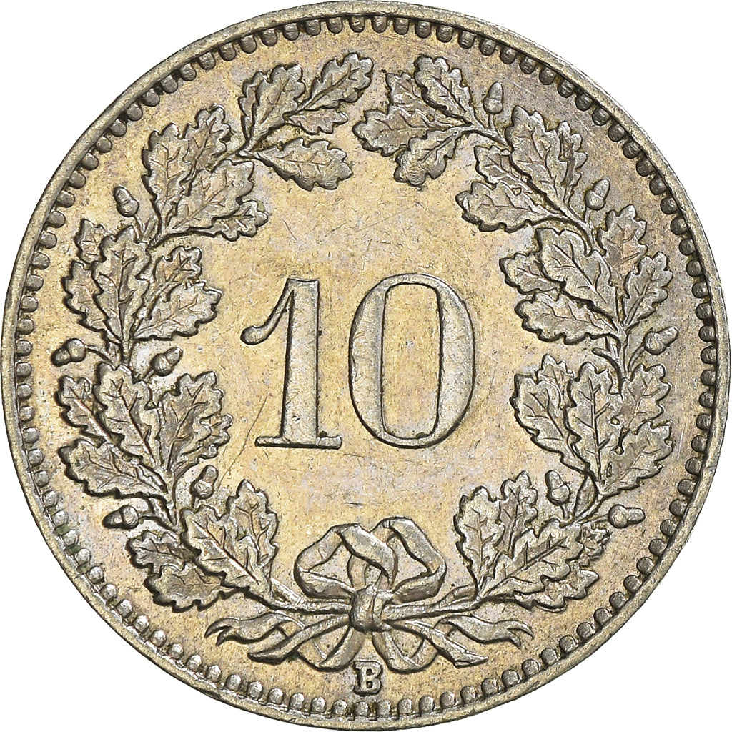Münze, Schweiz, 10 Rappen, 1957