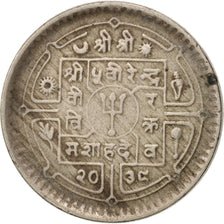Nepal, SHAH DYNASTY, Birendra Bir Bikram, 50 Paisa, 1982, BB, Rame-nichel, KM...