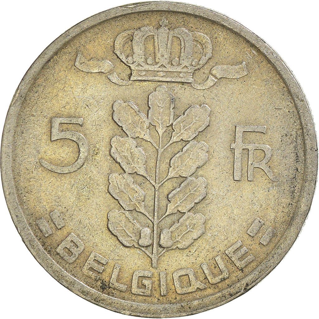 Moeda, Bélgica, 5 Francs, 5 Frank, 1949