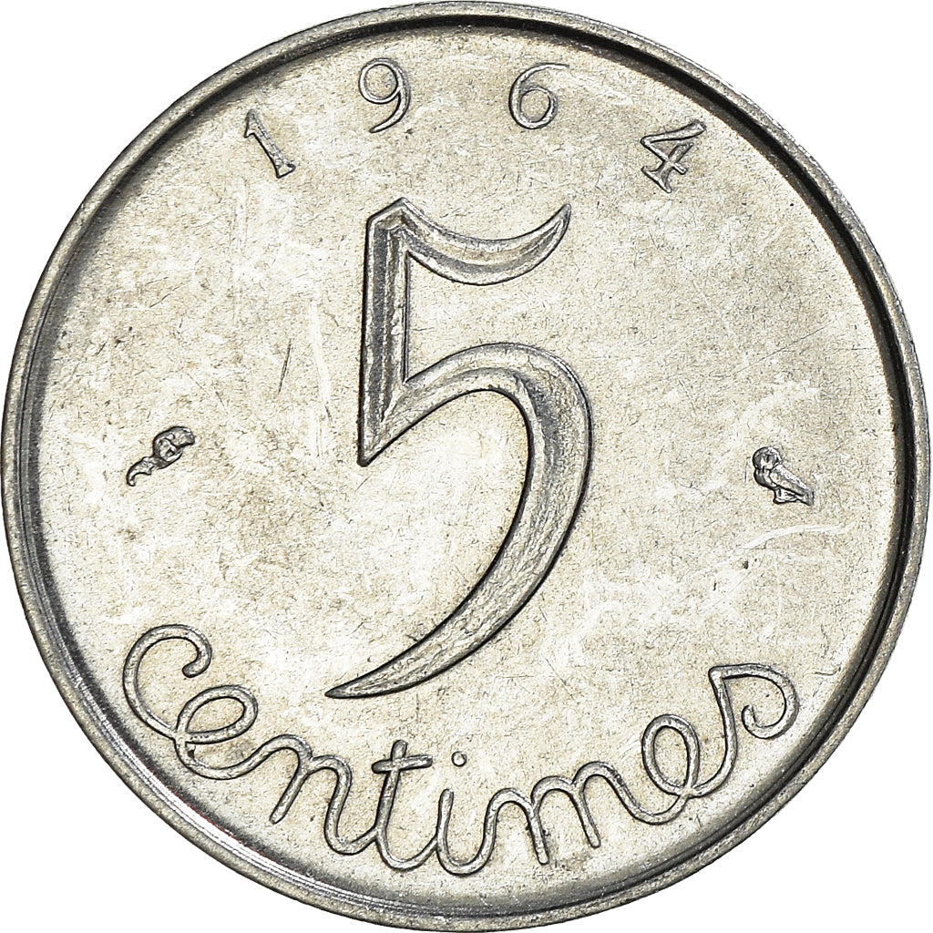 Moneta, Francia, 5 Centimes, 1964