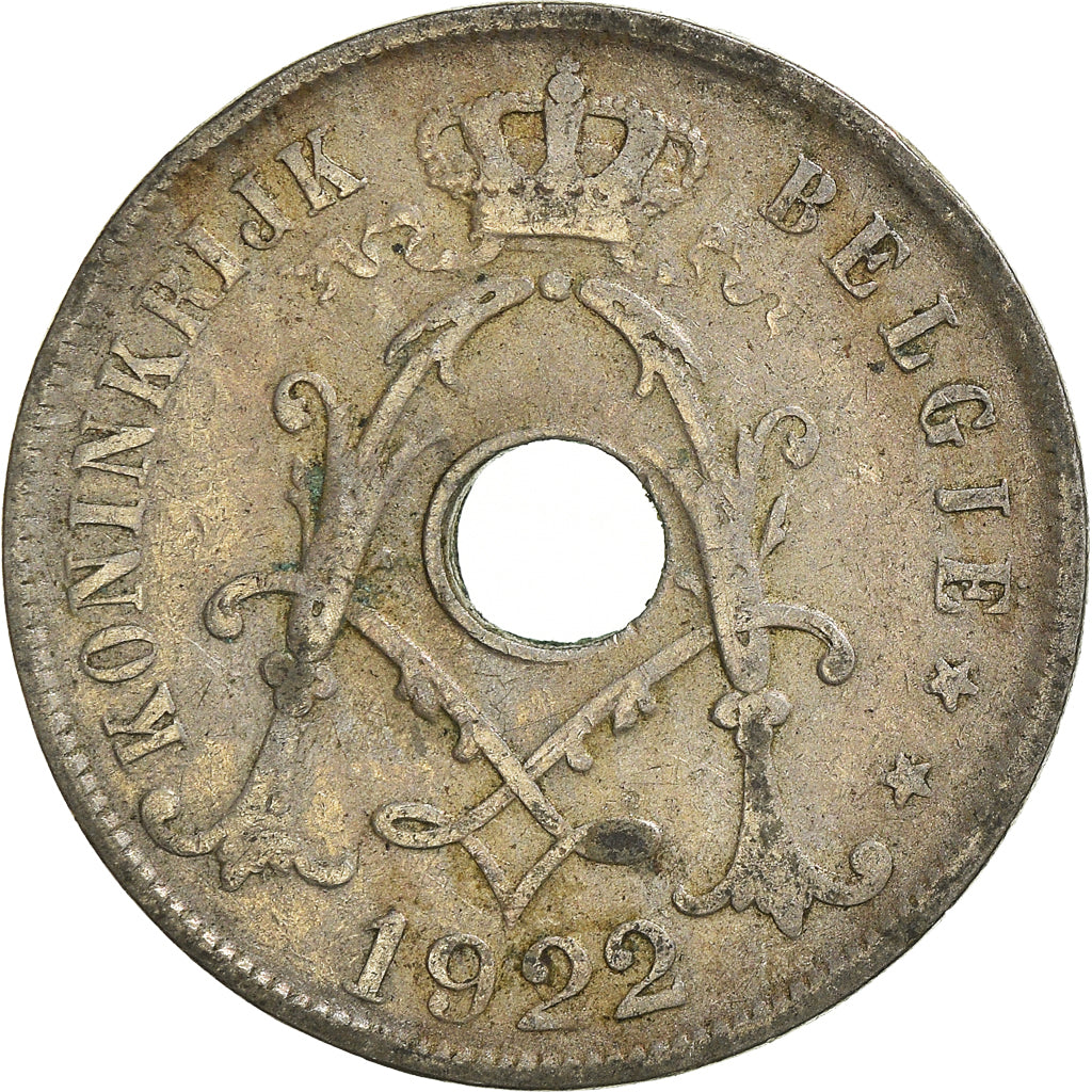 Moneda, Bélgica, 25 Centimes, 1922
