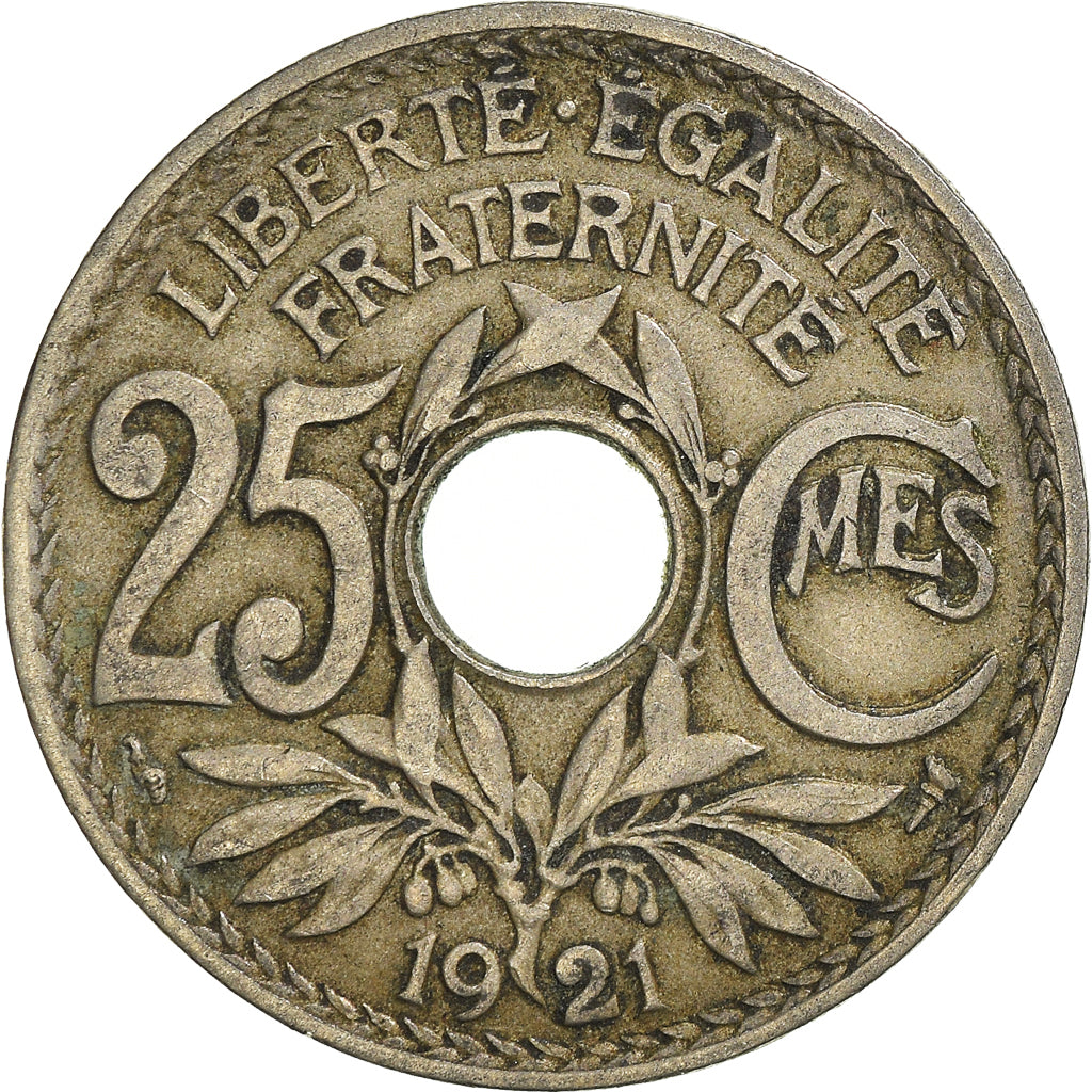 Moeda, França, 25 Centimes, 1921