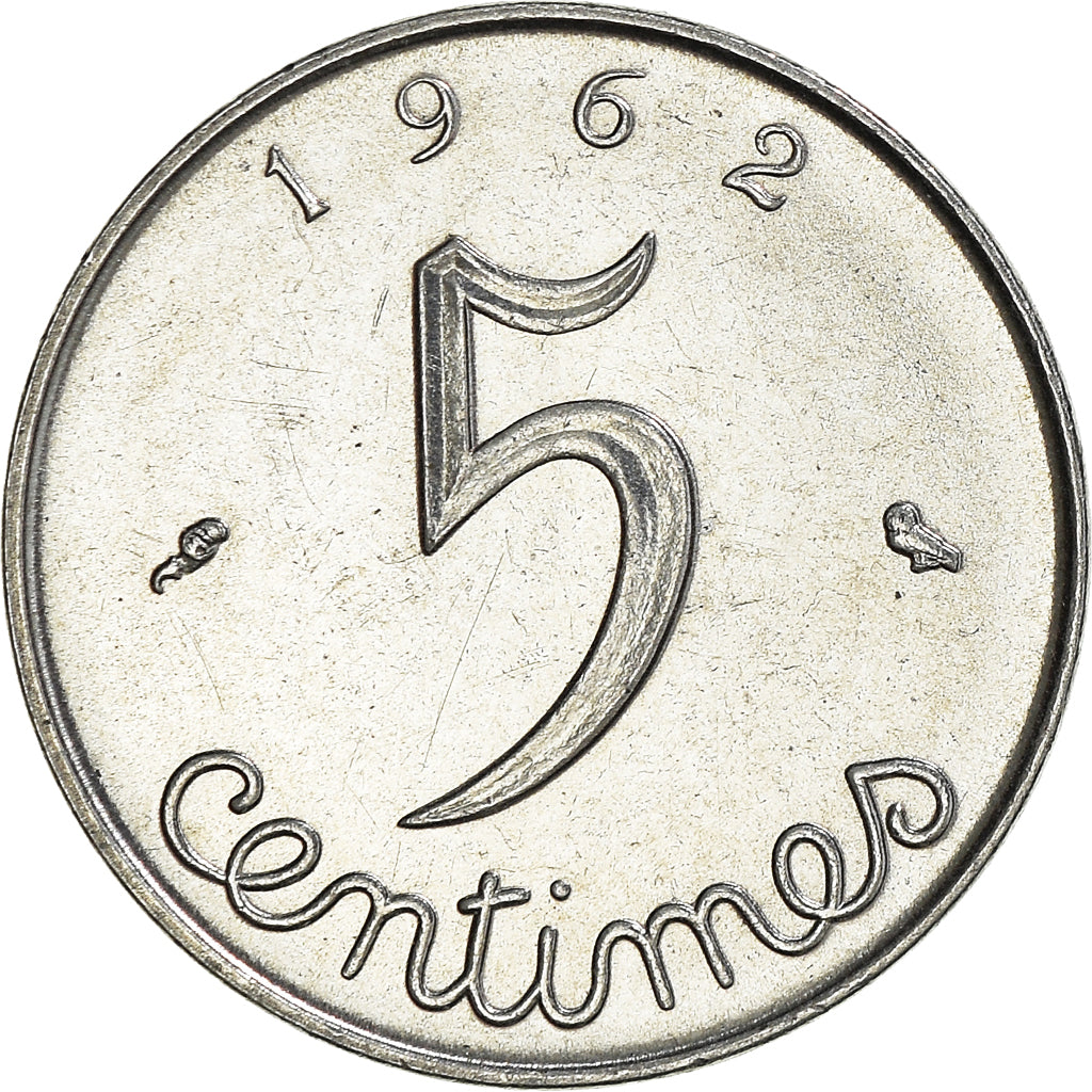Coin, France, 5 Centimes, 1962