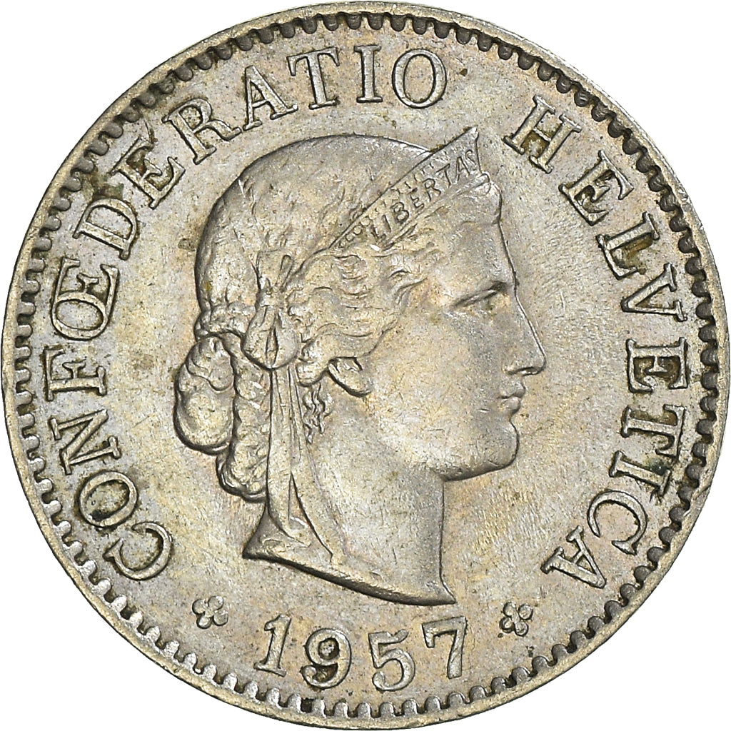 Coin, Switzerland, 5 Rappen, 1957